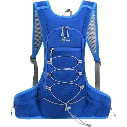 Lightweight Trail Running Hydration Backpack, Cycling Hiking Mountaineering Backpack, Night-Reflective Breathable Design(BLUE)