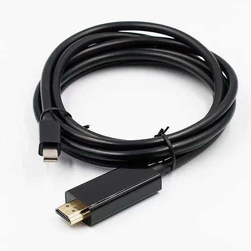 Mini DisplayPort to HDMI Cable 1.8m - 4K UHD mDP to HDMI Adapter for MacBook, Surface, Monitor, TV, Projector (Black)