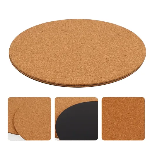 2Pcs Cork Plant Coaster Lightweight Plant Saucer Mat for Flowerpot Protection and Moving