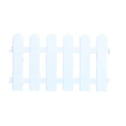 White Edgings Garden Picket Fence Ornamental Grass Lawn Flowerbeds Plant Borders for Indoor and Outdoor Villas 50×30cm / 19.7x11.8in