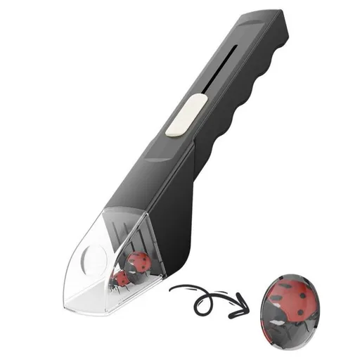 Handheld Insect Catcher with Magnifier, Bug Viewer, and Tweezers—Kids' Outdoor Bug-Catching Tool—Black