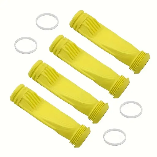 4pcs Pool Membrane Set with Rings, Compatible with Zodiac Baracuda, Replacement Pool Cleaning Membrane Tape, Repair Accessories, Yellow, 4 Pieces