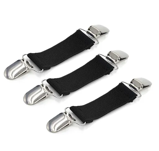 3 Pieces Removable Flower Jean Button Pins, No-Sew Adjustable Waist Tighteners for Loose Jeans and Pants, Black, 13 x 2.5 cm