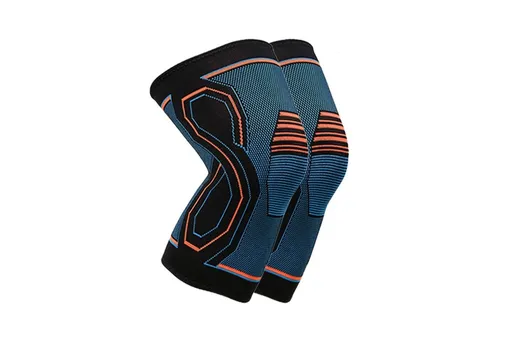 2-Pack Knitted Knee Support Sleeve Leg Brace for Gym Sports Running(L)