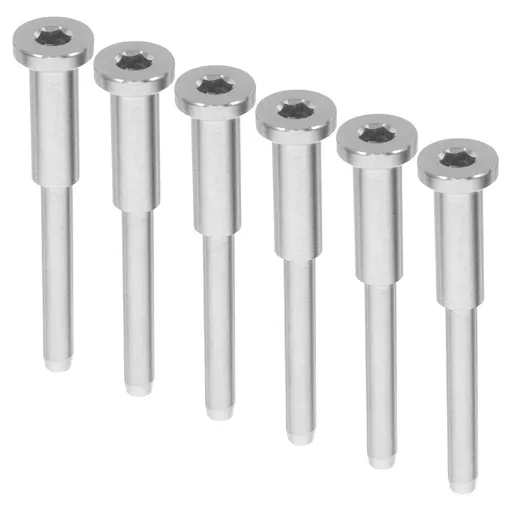 6pcs Invisible Cable Railing Kit Stainless Steel Invisible Receiver And Stud End Cable Railing Hardware Tensioner For Wood And Metal Post