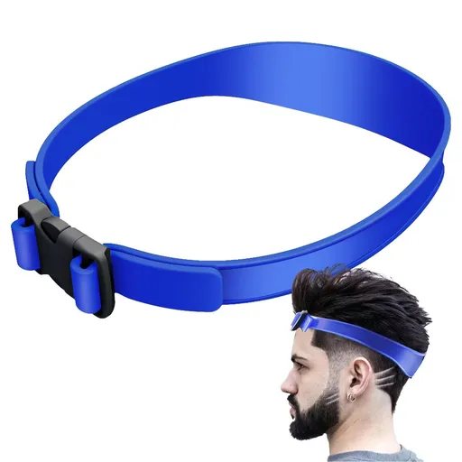 Silicone Haircut Band, Curved Haircut Guide Band, Silicone Fade Guide and Neckline Shaving Template, Self Hair Trimming Guide