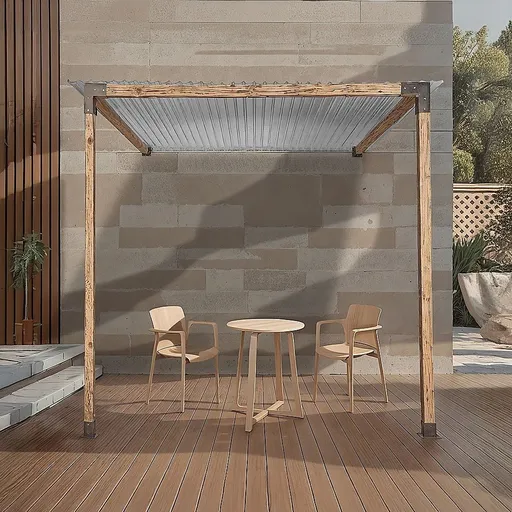 DIY Pergola Kit – Single Wall Mount Set with Brackets