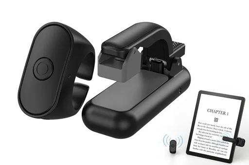 Portable Hands-Free Kindle Page Turner Remote Control - Black