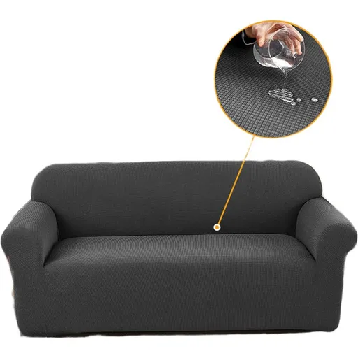 Waterproof Couch Cover Slipcovers for Couches - Stretch Non Slip Sofa Covers Washable, Leakproof Furniture Protector for Kids, Pets, Dog (Double seat sofa cover, carbon ash)