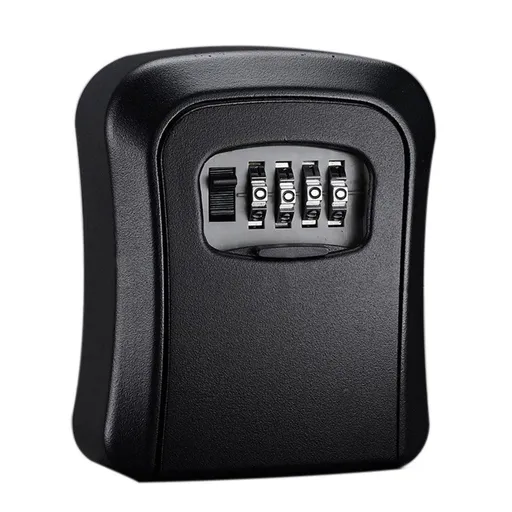 Combination Key Box with Combination Lock for Home Office Security Storage - Black