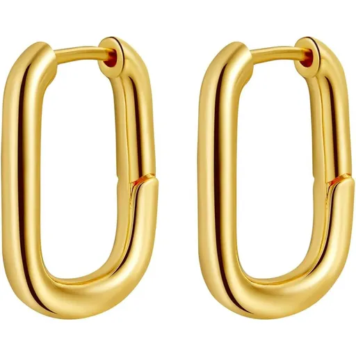 Chunky Stud Earrings for Women, 14K Gold Plated Hypoallergenic Statement Fashion Jewelry