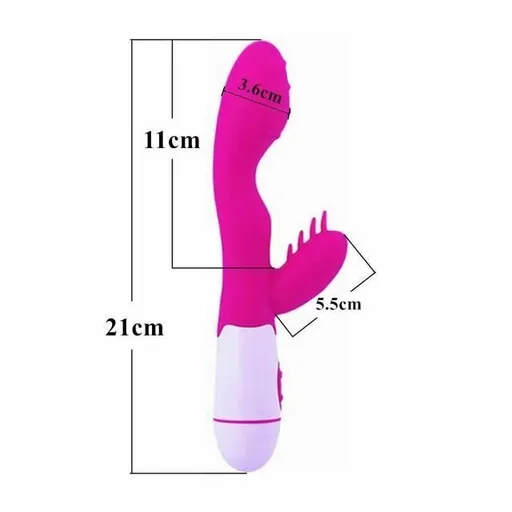 House Of Dasein Pink G Spot Rabbit Vibrator Silicone Massager 4 Styles - Pink - Type A