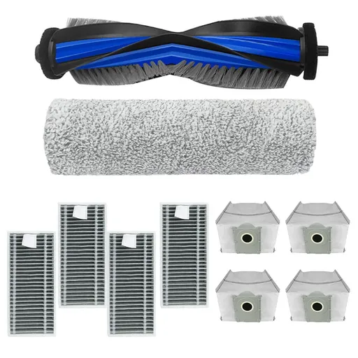 For Ecovacs For Deebot X9 Pro Robot Vacuum Filter Kit Includes Main Brush and 4 Dust Bags for Superior Cleaning Performance