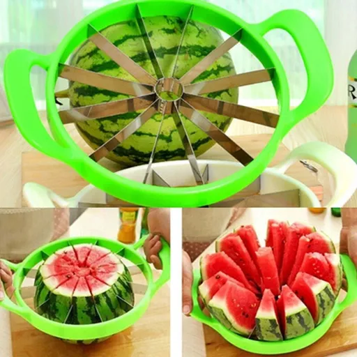 New Fruit Watermelon Melon Cantaloupe Stainless Steel Cutter Slicer Kitchen Tool