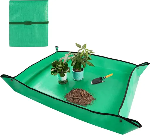 HOOSUN Repotting Mat for Indoor Plants,Portable Foldable Transplanting Potting Soil Tray,39.5"X31.5" Gardening Tray Potting Plant Soil Planting Change Mat Gardenings Supplies,Gardening Gifts for Women