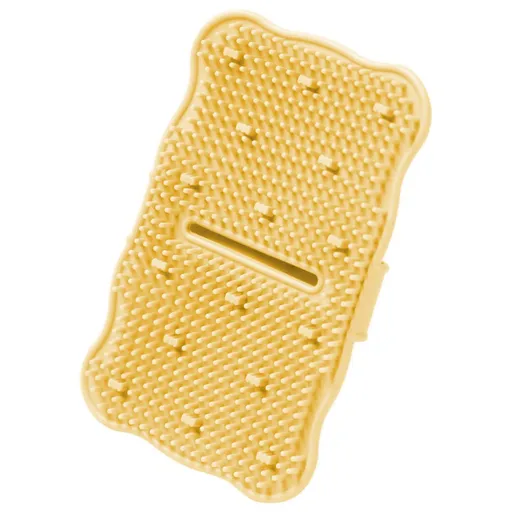 Multifunctional Silicone Fruit and Vegetable Cleaning Brush, Household Hanging Produce Brush—Yellow