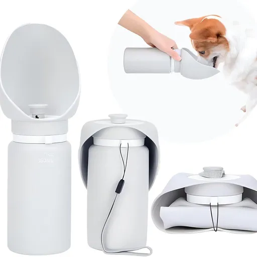 Dog Water Bottle, Portable Pet Water Dispenser, Dog Travel Drinking Feeder, Leak Proof Dog Hiking Travel - 550ml