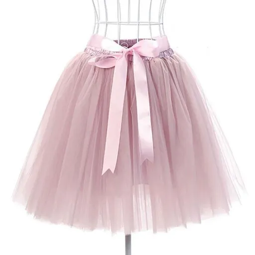 House Of Dasein Tulle Princess Tutu Skirt Women - Dusty Pink