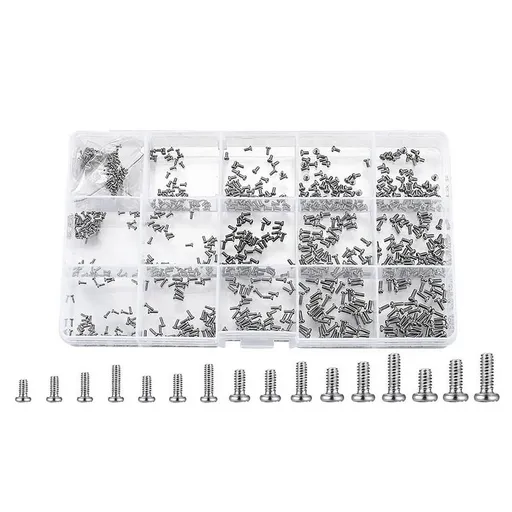 800 Pc Tiny Screws for Electronics, Small Mini Pan Head Machine Screws Kit for Eyeglasses Watches Clocks Repair