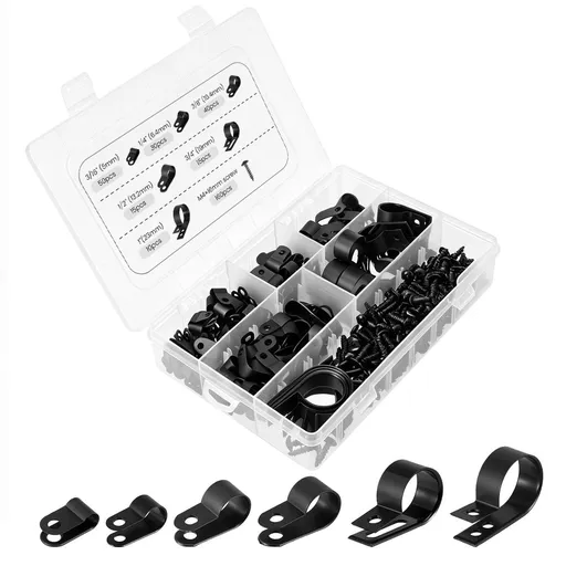 50pcs Cable Clips Assortment Kit, Nylon Build, Wide Application Range, Resistance to Heat, Oil, Rust, Sun Exposure, and Flame for Car And Home Wiring