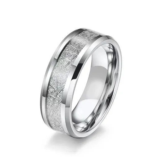 Stainless Steel Titanium Mens Finger Thumb Ring in Silver Tone, Mens Promise Rings, Wedding Band Comfort Fit