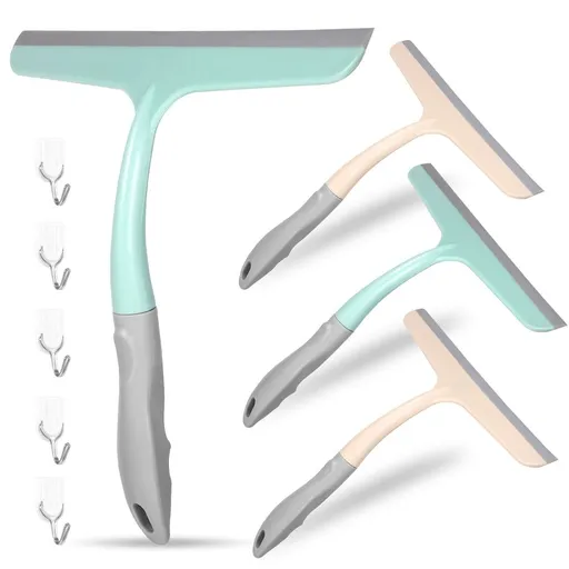 4-Pack All-Purpose Window Squeegee Set with Ergonomic Handles in Assorted Colors for Easy Cleaning