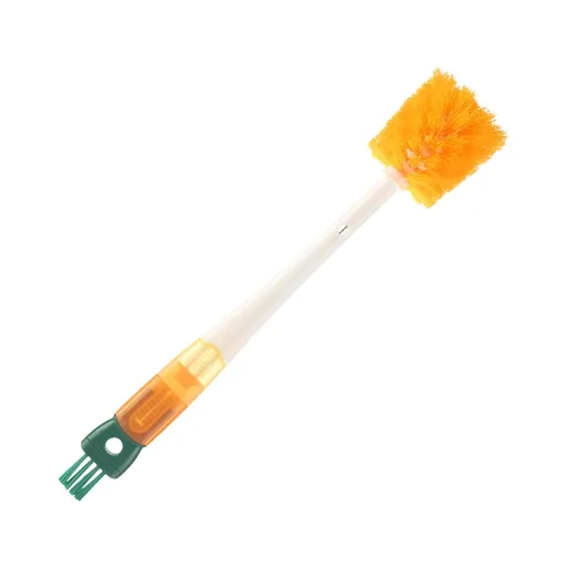 Bottle Brush, 14 Inch Long Handle Water Bottle Scrubbing Brush, Built for Cleaning Sport Bottles, Water Bottles, Coffee Mugs, Wine Decanters, Tea Kettles Orange