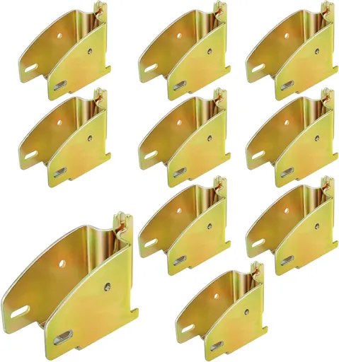 E-Track Wood Beam End Socket Accessories, Zinc-Coated Steel, Fit with 2x4 2x6, Add Removable Load Lock Bars to E-Track Cargo Area (10pcs)