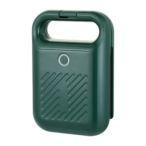 Mini Waffle Maker Machine,Sandwich Iron Maker Press Toaster Grilled Cheese Breakfast,Compact Design LED Indicator Lights,Portable Handle Non-stick for Breakfast,Dessert Green