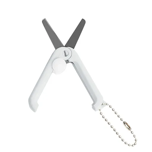 1 Piece Mini Folding Scissors with Keychain, Compact Portable Retractable Shears for Travel Crafts Sewing and Scrapbooking, 1.85 x 0.71 in