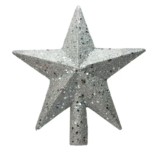 20cm Star Christmas Tree Topper Glitter Christmas Tree Decoration for Party Home Decoration