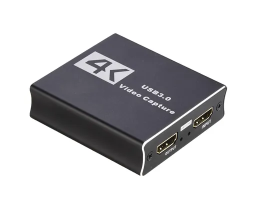 Video Capture Card 1080P High Speed 4K HDMI-compatible to USB3.0 Game Capture Device for Live Streaming - Black