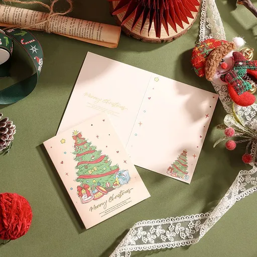 60 Sheets Watercolor Hot Stamping Christmas Greeting Cards Style 3