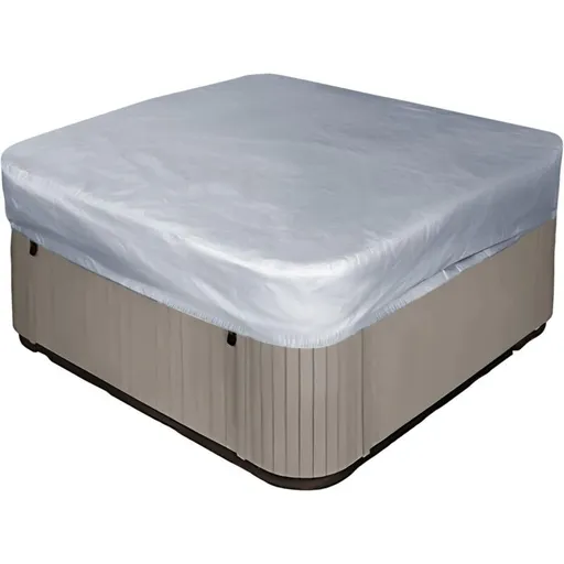 Square Grey Replacement Hot Tub Spa Cover Waterproof UV Protection, 200 x 210cm
