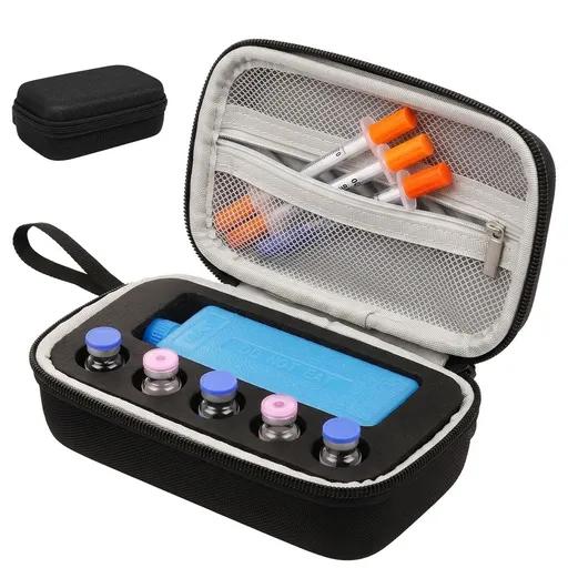 Insulin Bottle Cool Case, Wear Resistant Enduring Construction with Built in Storage, Constant Temperature Cold Storage Design for Daily Commute
