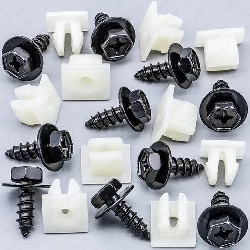 Rexka 10 Sets Bumper Cover Splash Shield Mud Guard Screw Bolt & Nylon Screw Grommet Nuts for Toyota Lexus 90159-60498 RAV4 Avalon Camry Highlander Prius ES300h GS350