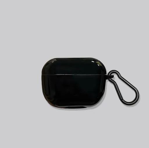 Solid Black Soft Case + Hook AirPods 3