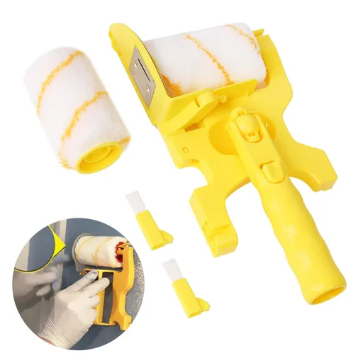 Paint Edger Roller Brush,Multifunctional Hand-held Clean-Cut Paint Edger Roller Brush Portable Tool Kit, Rexroth Pole Mountable