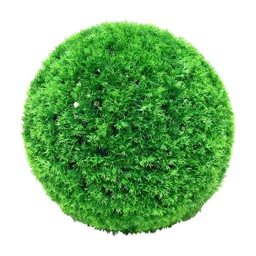 Simulation Artificial Plant Topiary Faux Decorative for Garden Backyard Balcony and Home Décor, Pine Needle Grass Ball*1 W (Outer Diameter 13cm) Simulation plant grass ball pine needles AB (Outer diameter 48cm)