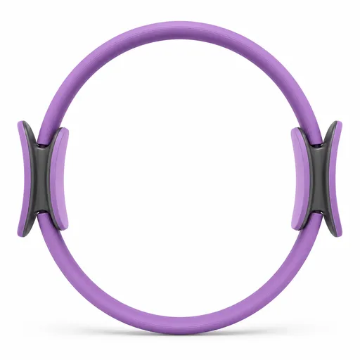 Pilates Ring Fitness Circle 14.96", Yoga Magic Circle with Dual Padded Handles for Mat & Reformer Workouts, Resistance Exercise Ring for Arms, Legs & Core Toning, Purple