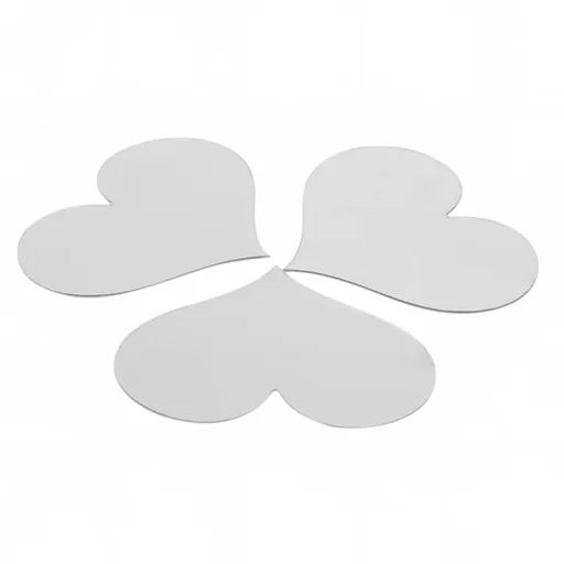 10 pieces of 3D heart-shaped mirror wall stickers self-adhesive mirror wall stickers detachable mirror decoration DIY