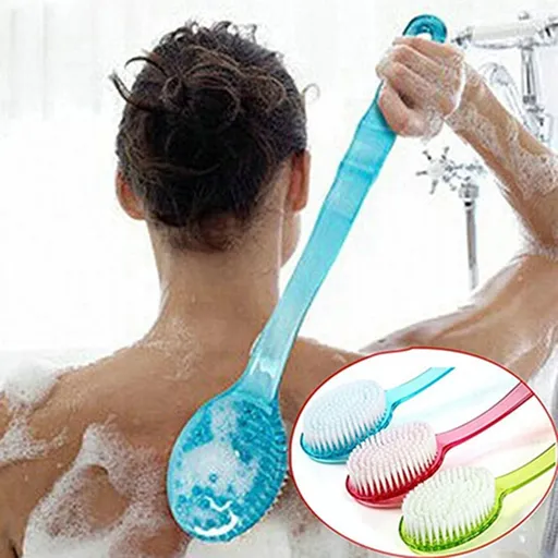 Long Handled Bath Shower Back Brush Body Scrubber Massager Skin Cleaning Tool Brush 2023 New Blue