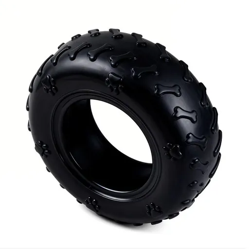 Durable Rubber Tire Dog Toy Indestructible Chew Stick for Medium Large Dogs