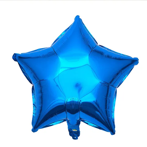 Blue Star Shape Foil Balloon, 10pcs Big Mylar Helium Balloons for Birthday Party Wedding Party Decoration 24 Inch