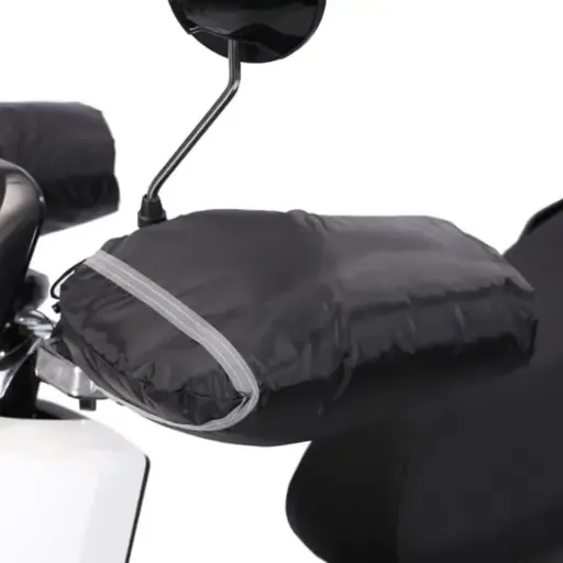 Long Lasting Premium Replacement Motorcycle Grip Handlebar Muff Windproof Waterproof Warm Handlebar Gloves, Made of Nylon