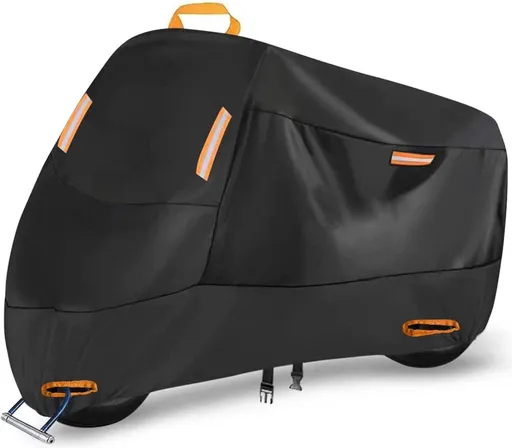 Waterproof Motorcycle Cover - Outdoor Motorcycle Cover - Waterproof Motorcycle Covers - Motorcycle Cover - Outdoor & Indoor - Universal Motorcycle - 210D Oxford Fabric - XL(230*95*125cm) - Black