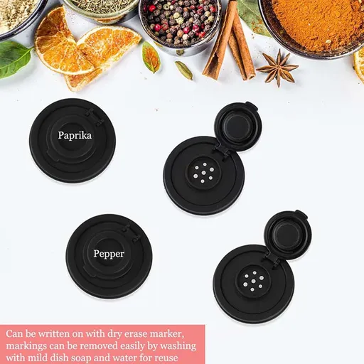 Mini Portable Seasoning Containers Set Salt Pepper Shakers for Camping Picnic Travel Lunch Box Kitchen Utensils Reusable Plastic Spice Jars, Clear