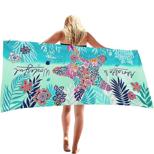 Beach Towel,70*150cm Microfiber Beach Towels for Travel, Absorbent Quick Dry Towel for Swimmers Pool Sand Proof Beach Towels
