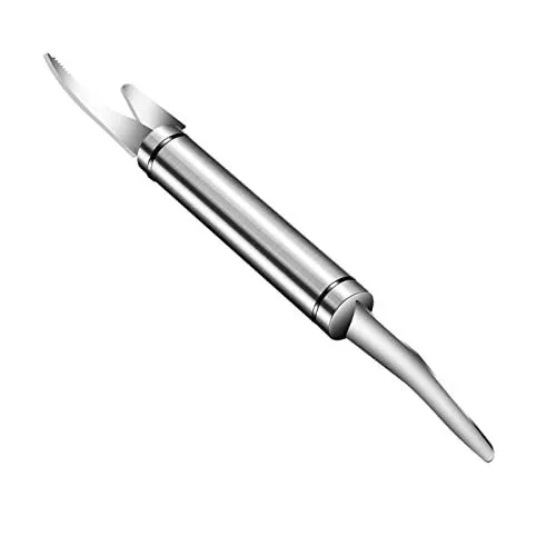 New Multifunctional Shrimp Line Fish Maw Knife, 304 Shrimp Deveiner Tool Widely Used Double-Row Knife Blade(1pc)