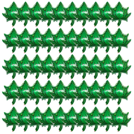 Weed Balloons Birthday Party Supplies Aluminum Foil Latex Balloon Weed Leaves Balloons Weed Party Decorations for Adults